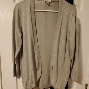Silver sparkle Loft open cardigan